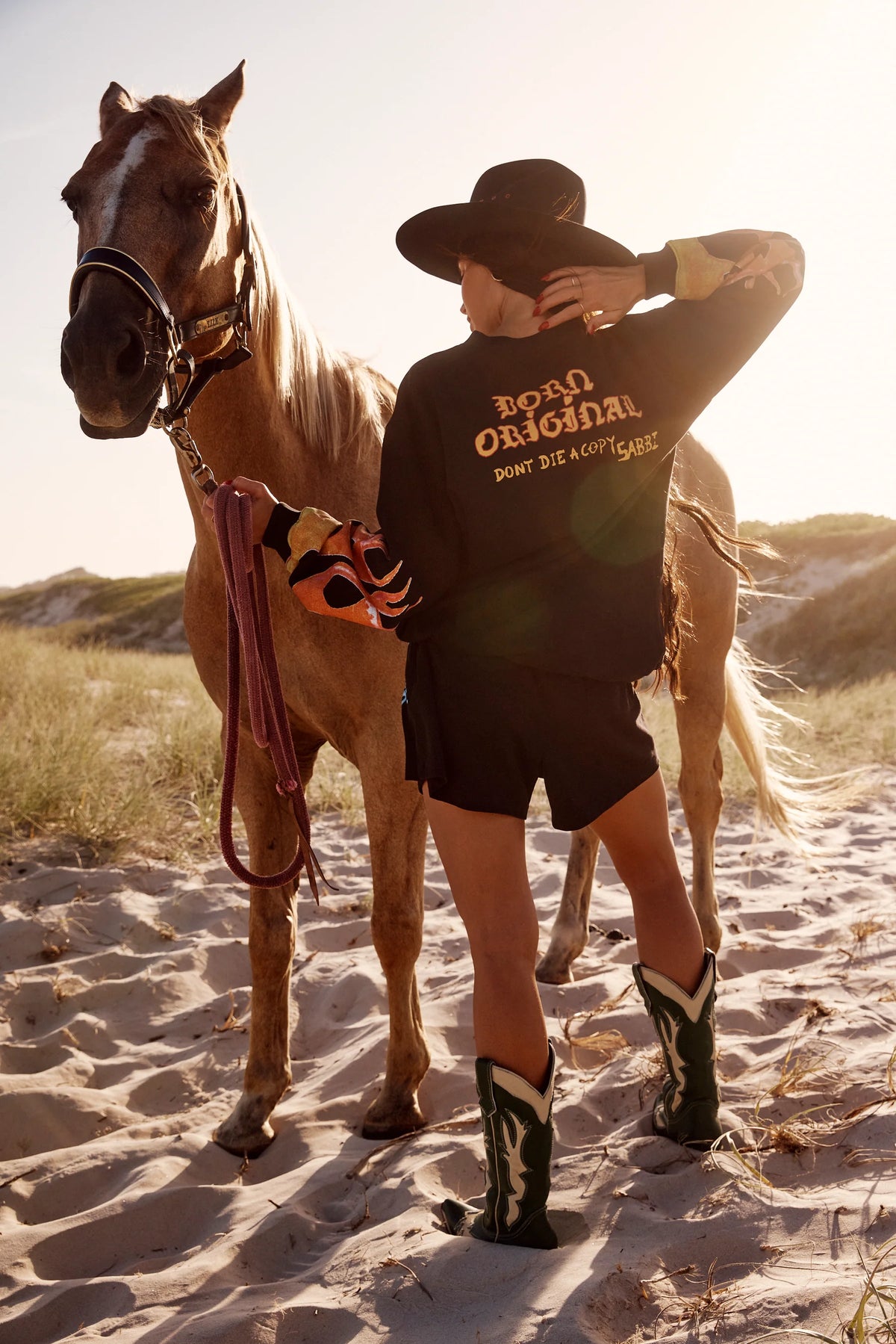 Chandail Flaming Cowboy Diego – Noir