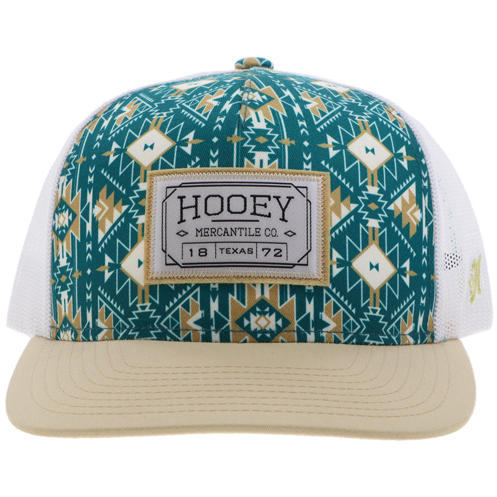 Casquette Hooey Doc - Teal / Beige motif / Blanc - vue 4