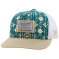 Casquette Hooey Doc - Teal / Beige motif / Blanc