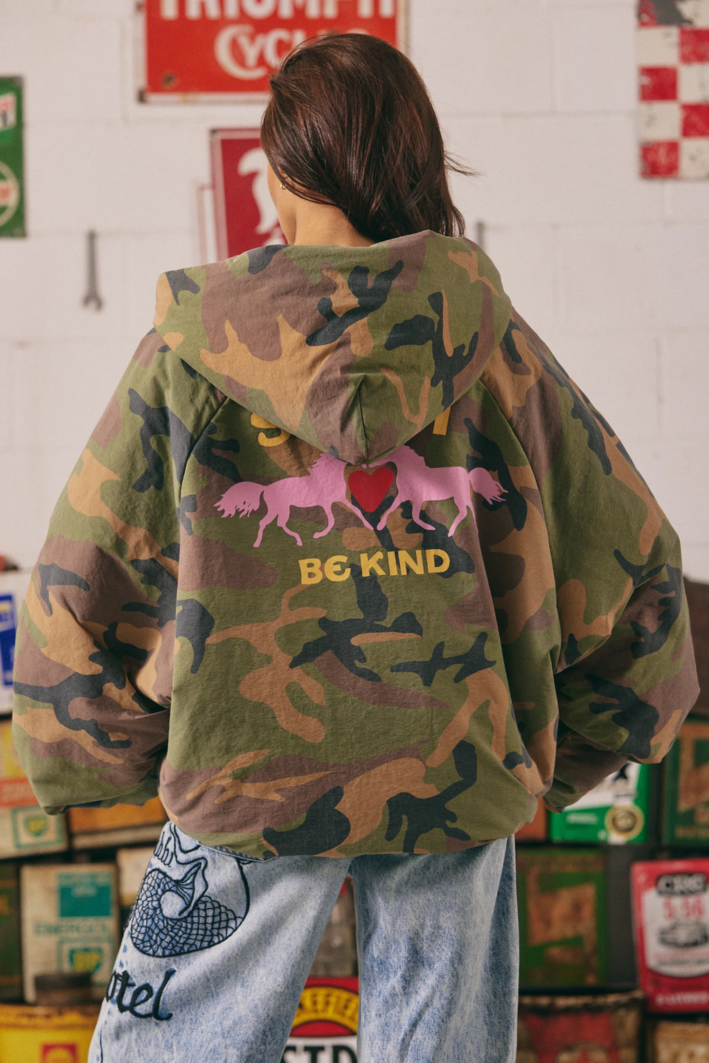 Veste bomber Be Kind – Camo