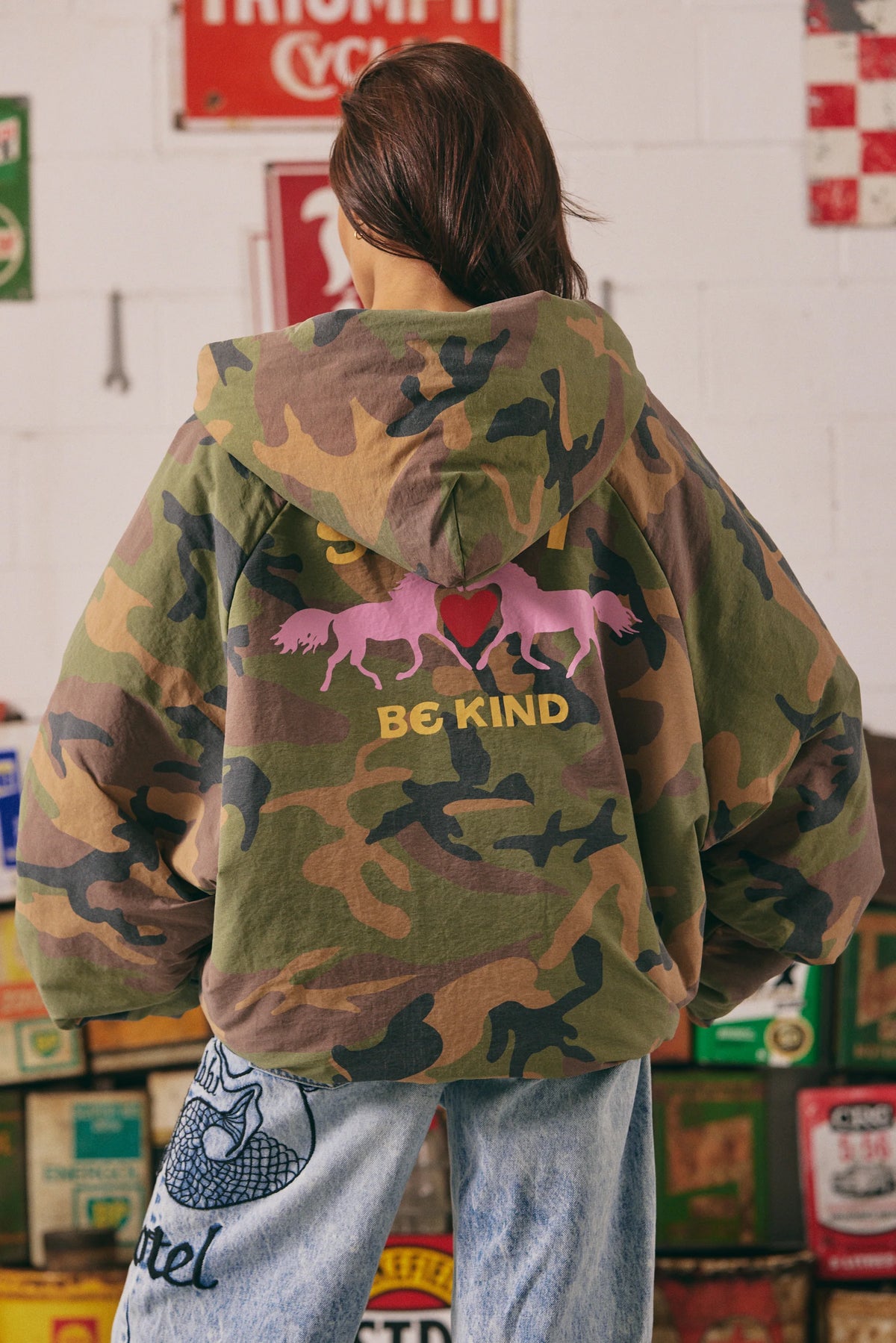 Veste bomber Be Kind – Camo
