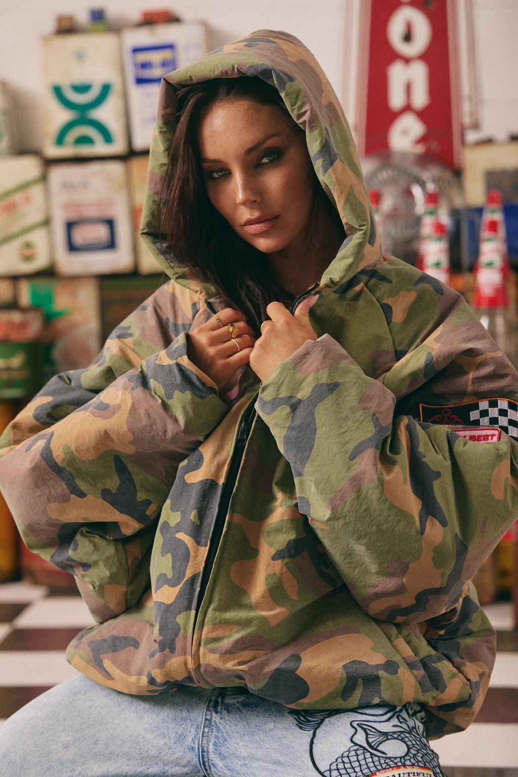 Veste bomber Be Kind – Camo