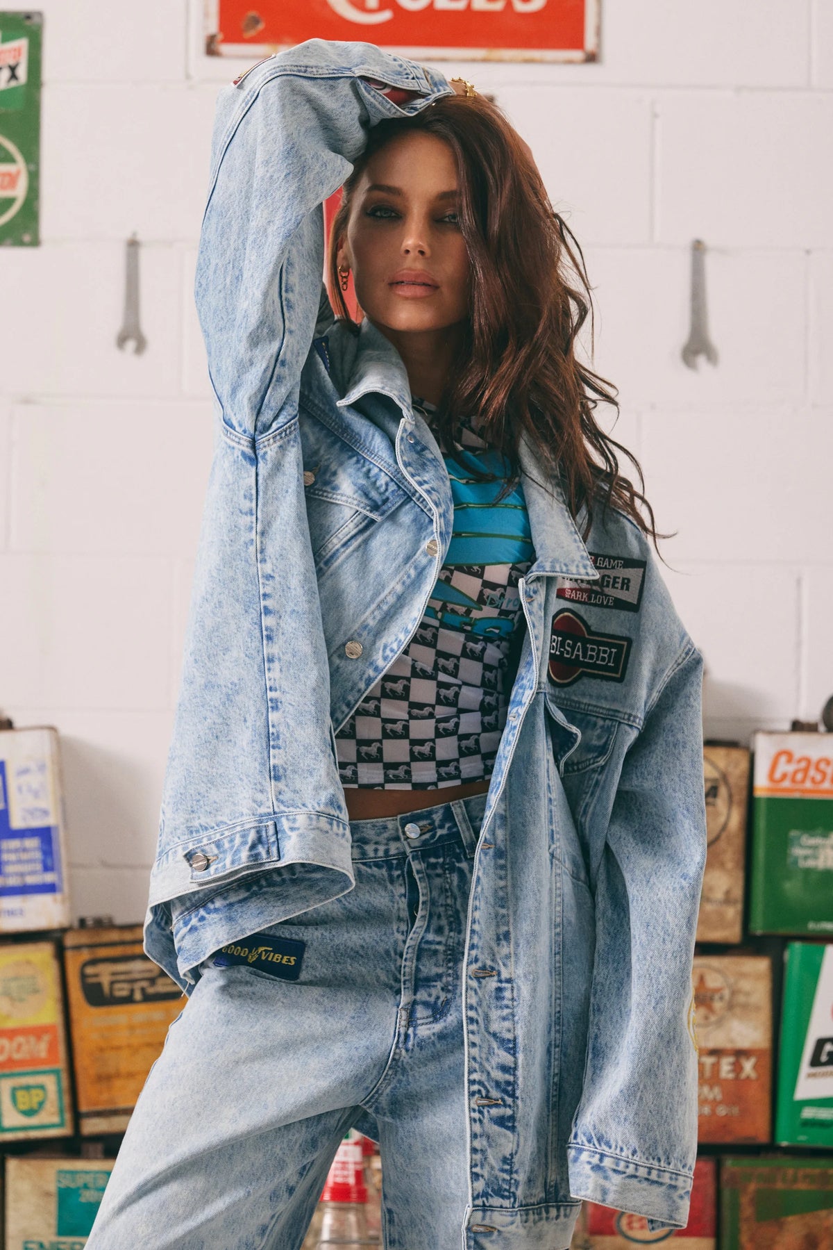 Veste en denim Mermaid Racing