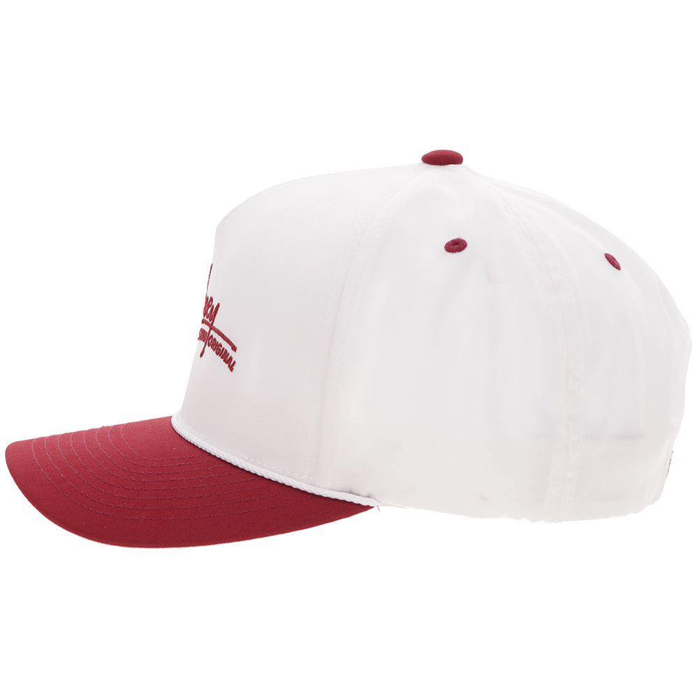 Casquette Hooey Mark Out - Blanc / Bourgogne à visière - vue 5