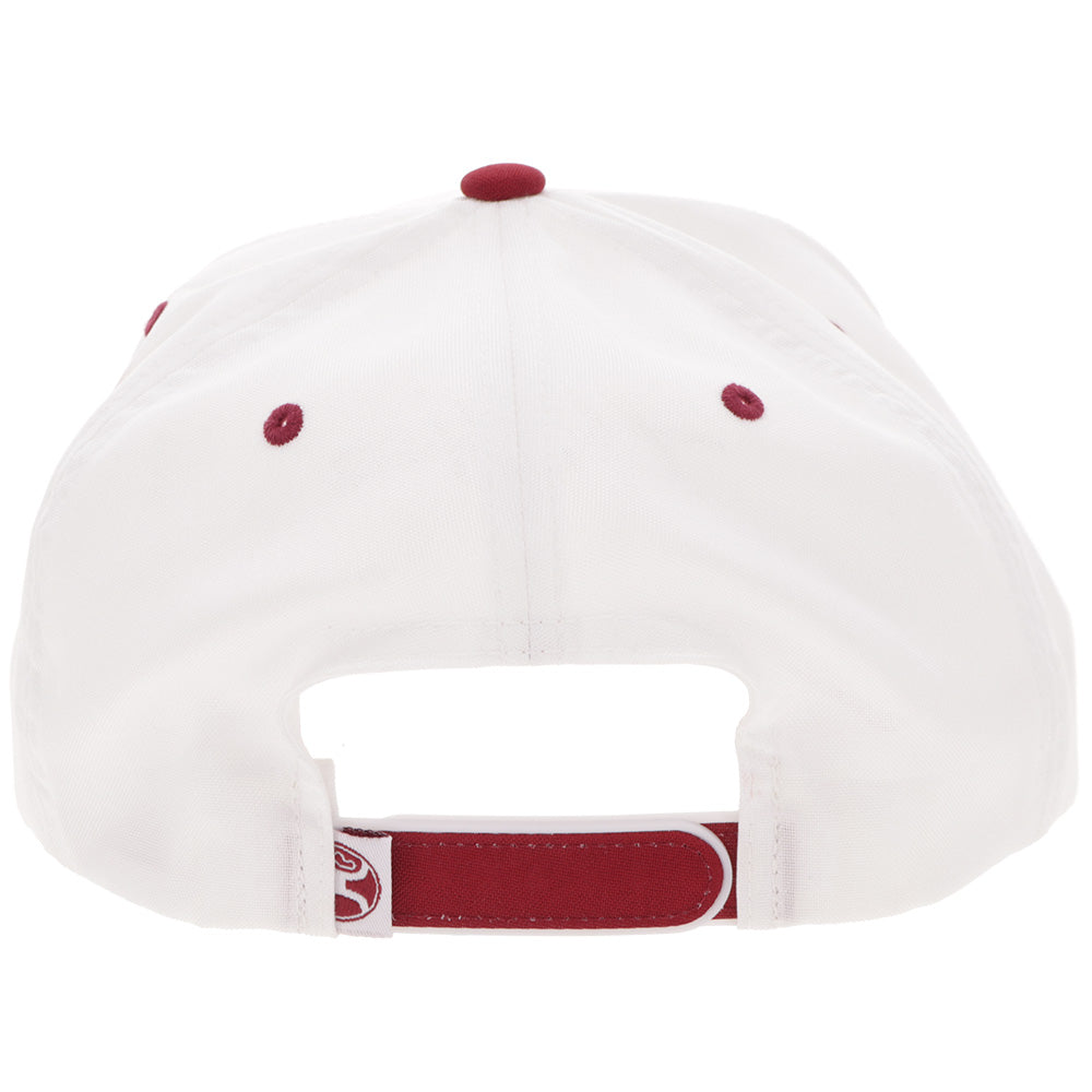 Casquette Hooey Mark Out - Blanc / Bourgogne à visière - vue 2