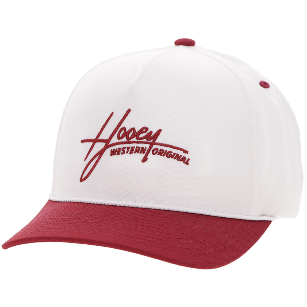 Casquette Hooey Mark Out - Blanc / Bourgogne à visière