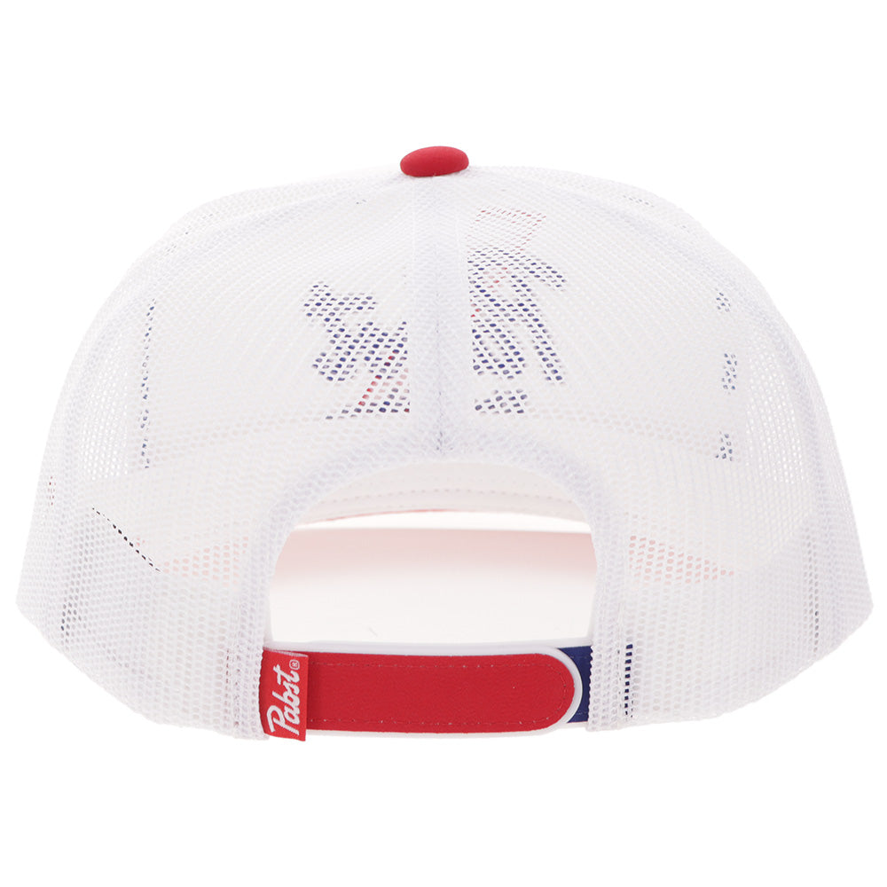 Casquette Hooey Pabst Blue Ribbon - Blanc / Rouge à visière with Bleu / Rouge Stitching - vue 2