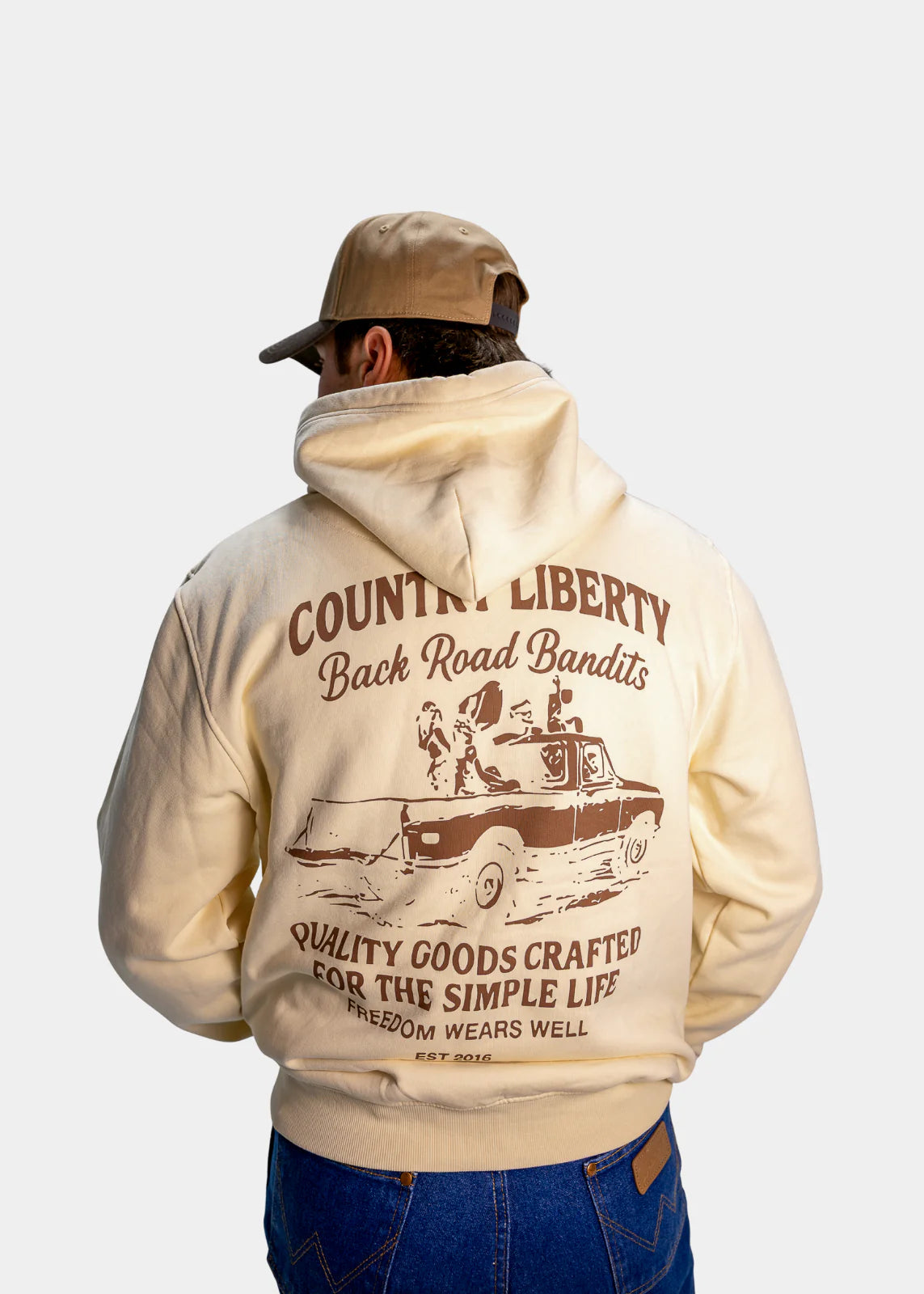 Hoodie Backroad Bandits – Naturel