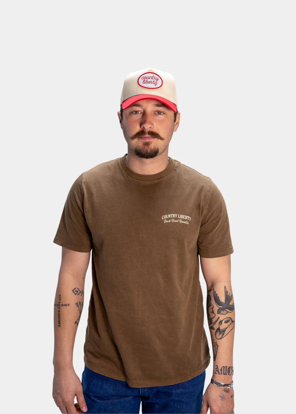 T-shirt Backroad Bandits – Brun délavé