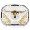 Boucle de ceinture Class Act bicolore avec Longhorn