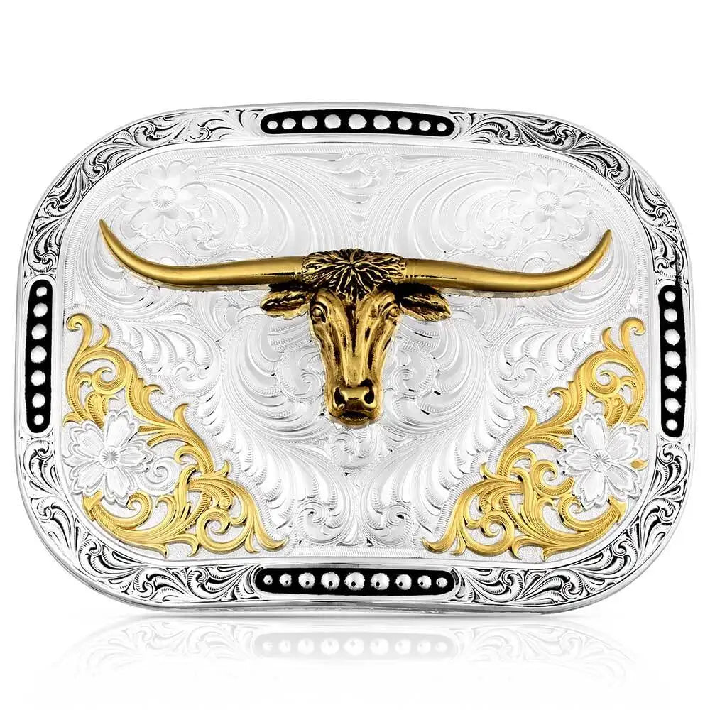 Boucle de ceinture Class Act bicolore avec Longhorn