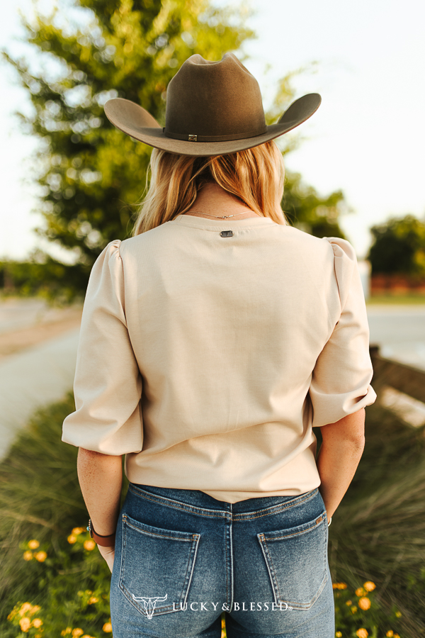 Chandail Beige Studded Saddle – Beige