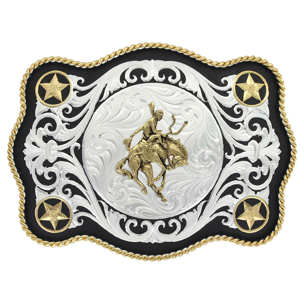 Boucle de ceinture western Sheridan avec cavalier de bronc