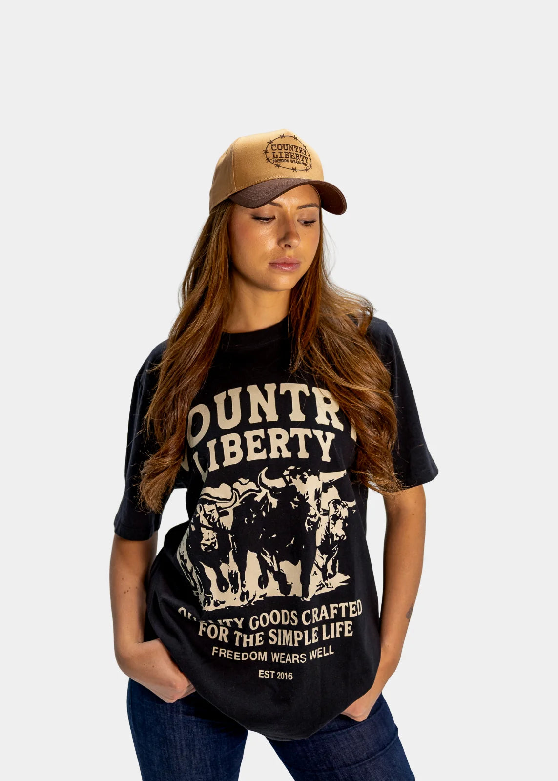 T-shirt stampede noir