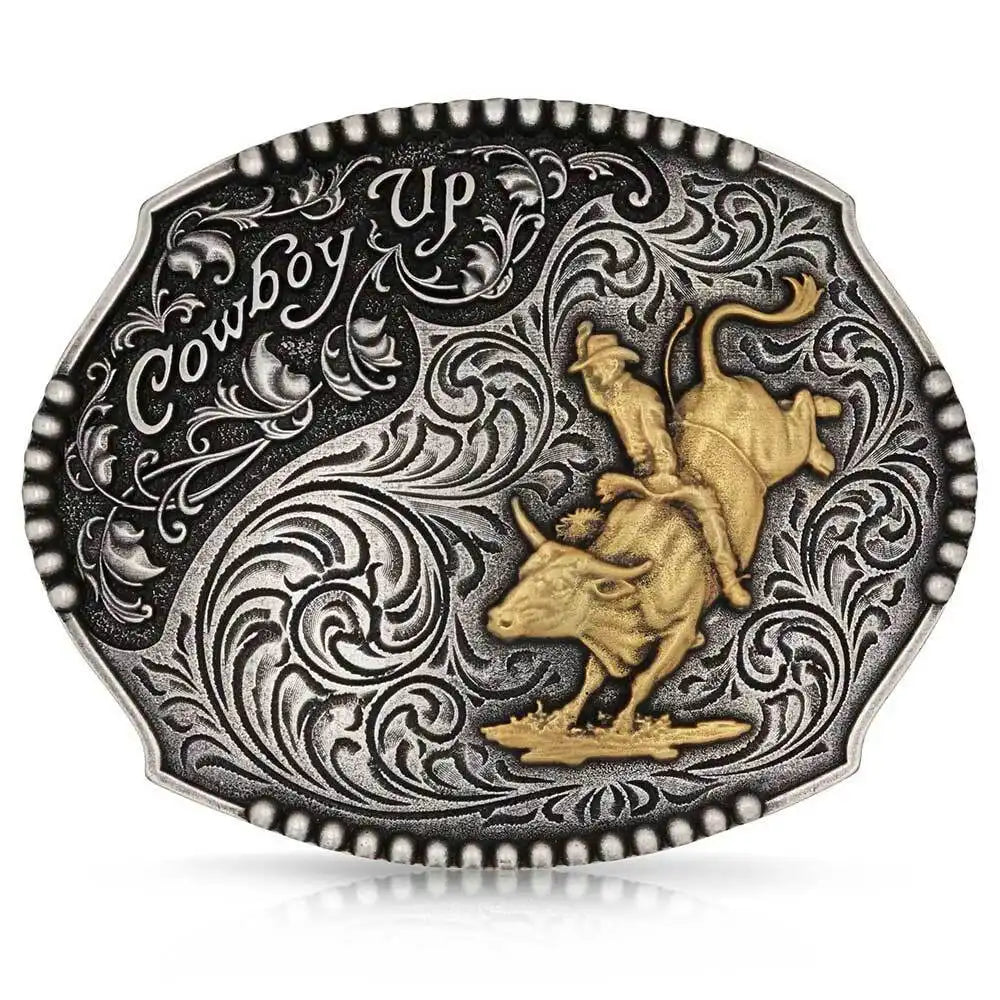 Boucle de ceinture Cowboy Up Bull Rider