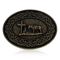Boucle de ceinture Faith in Him Christian Cowboy
