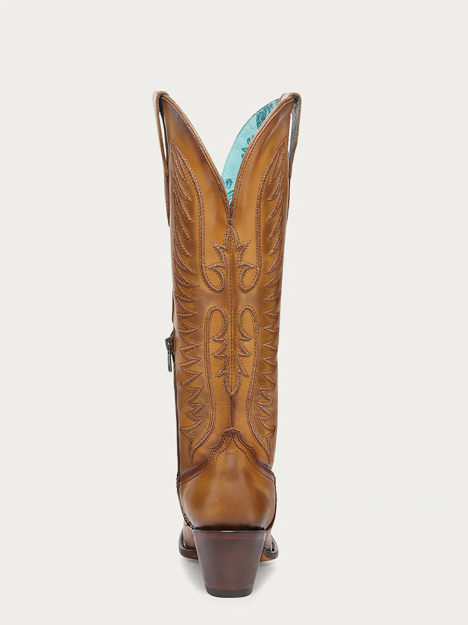 Bottes de cowboy tan brodées pour femme