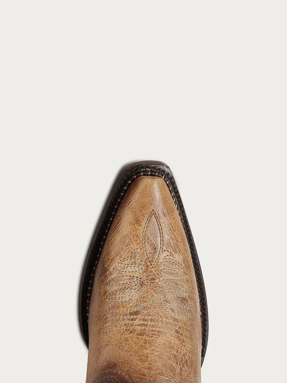 Bottes de cowboy sable brodées à tige haute pour femme