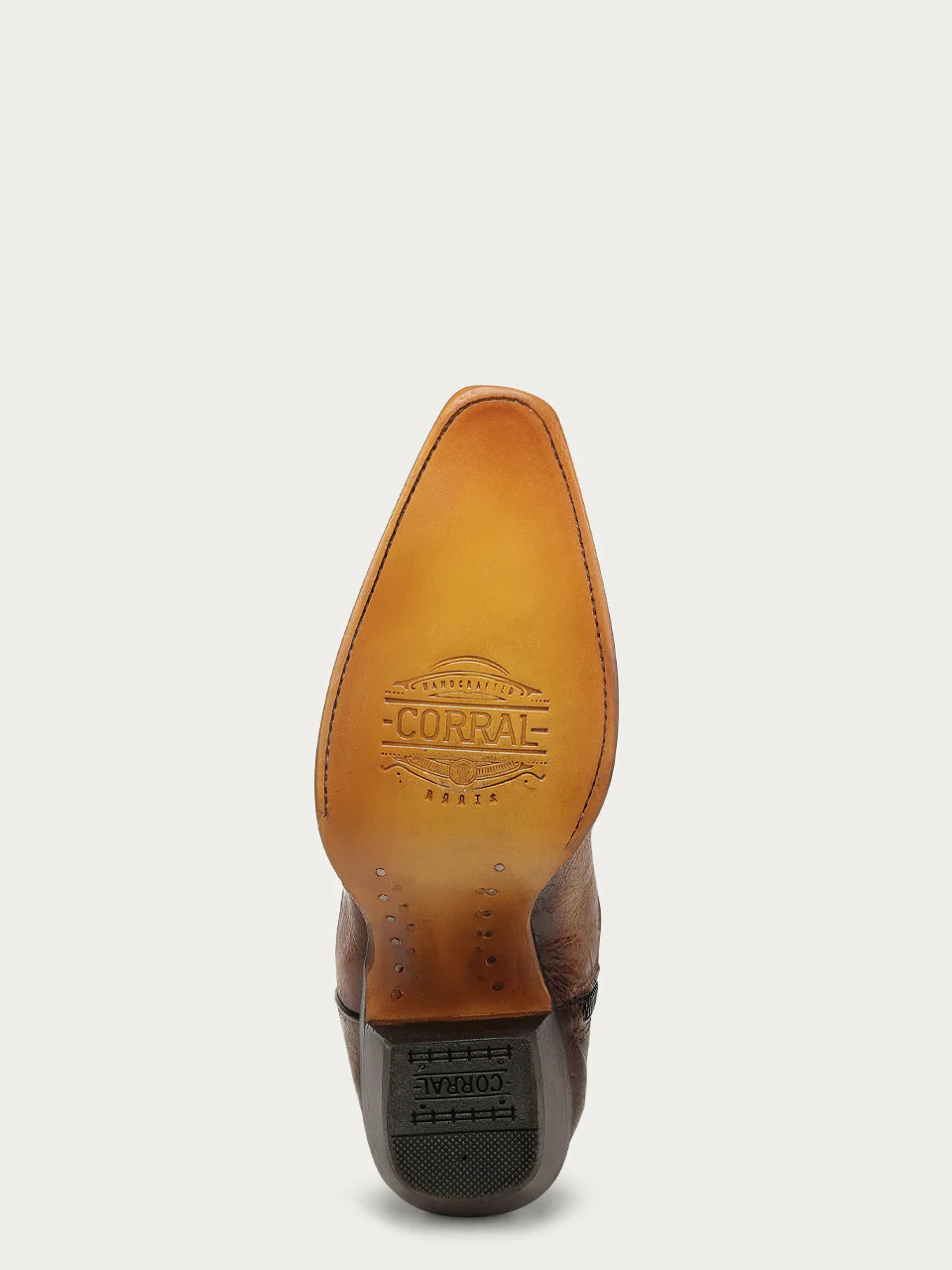 Bottes de cowboy sable brodées à tige haute pour femme
