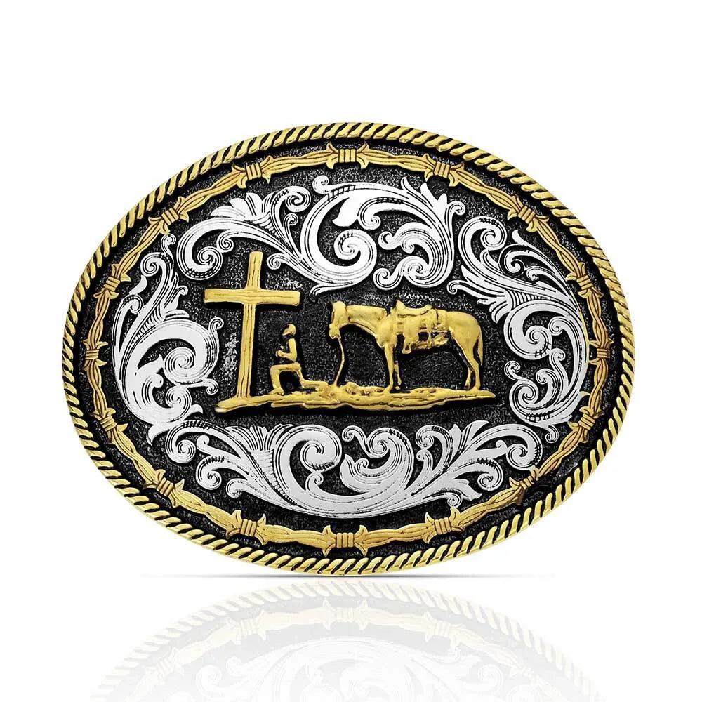 Boucle de ceinture Cowboy Attitude Rope & Barbed Wire