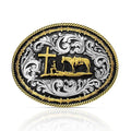 Boucle de ceinture Cowboy Attitude Rope & Barbed Wire