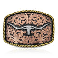 Boucle de ceinture Tri-Color Texas Longhorn