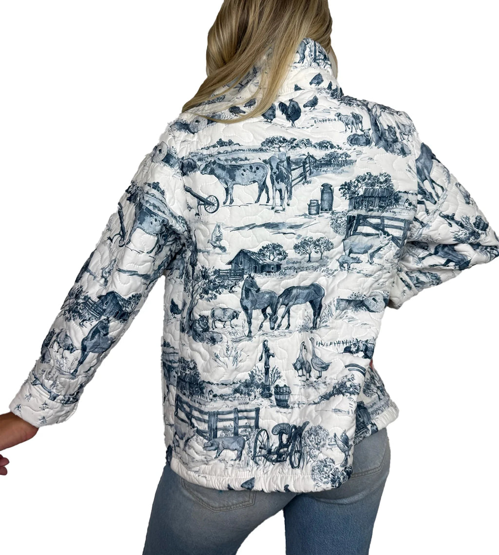 Veste matelassée Aledo en toile marine