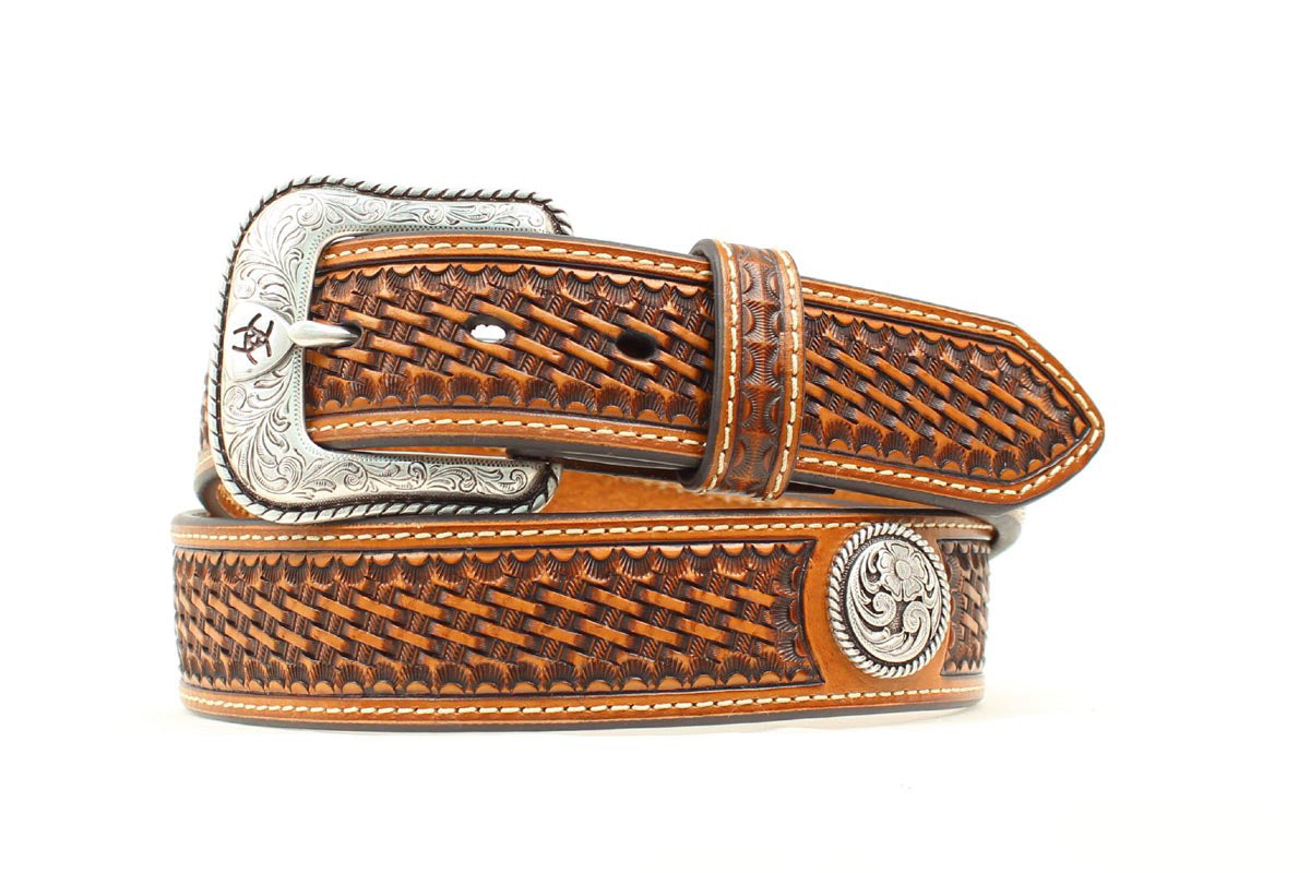 Ceinture Basketweave Concho