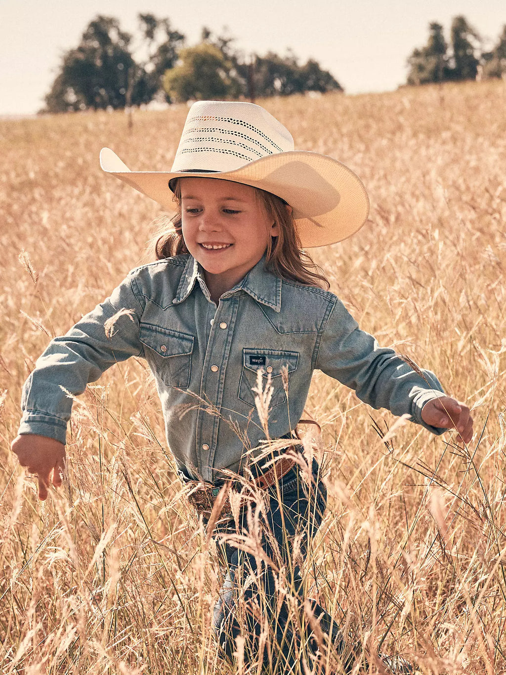 Chemise western Wrangler Cowboy Cut – Denim – Enfant