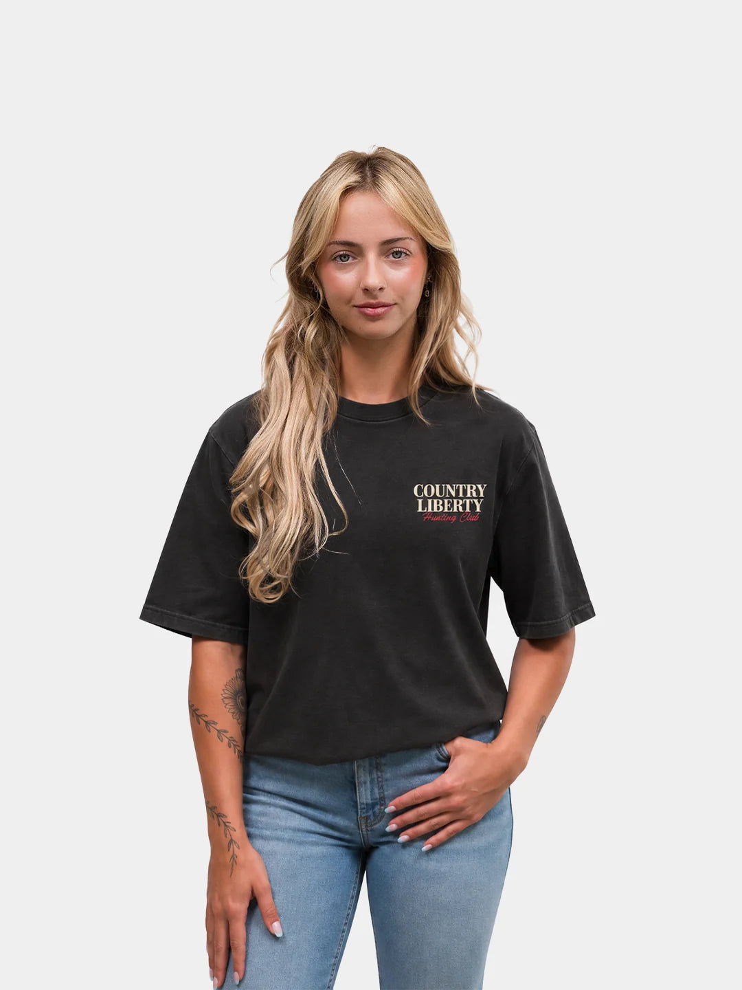 t-shirt noir deer hunting club