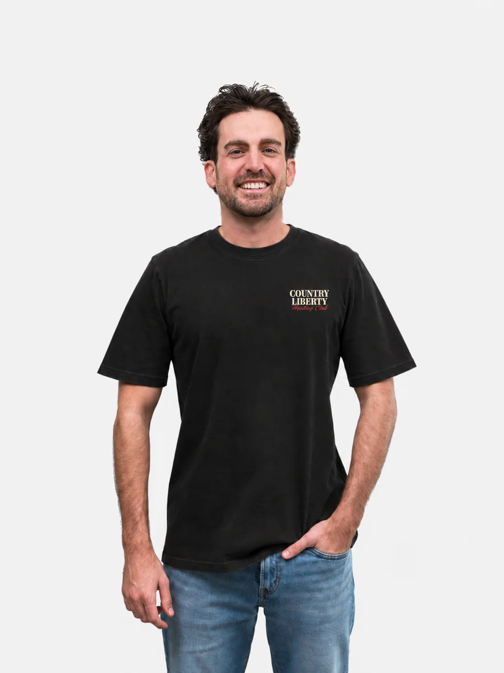 t-shirt noir deer hunting club