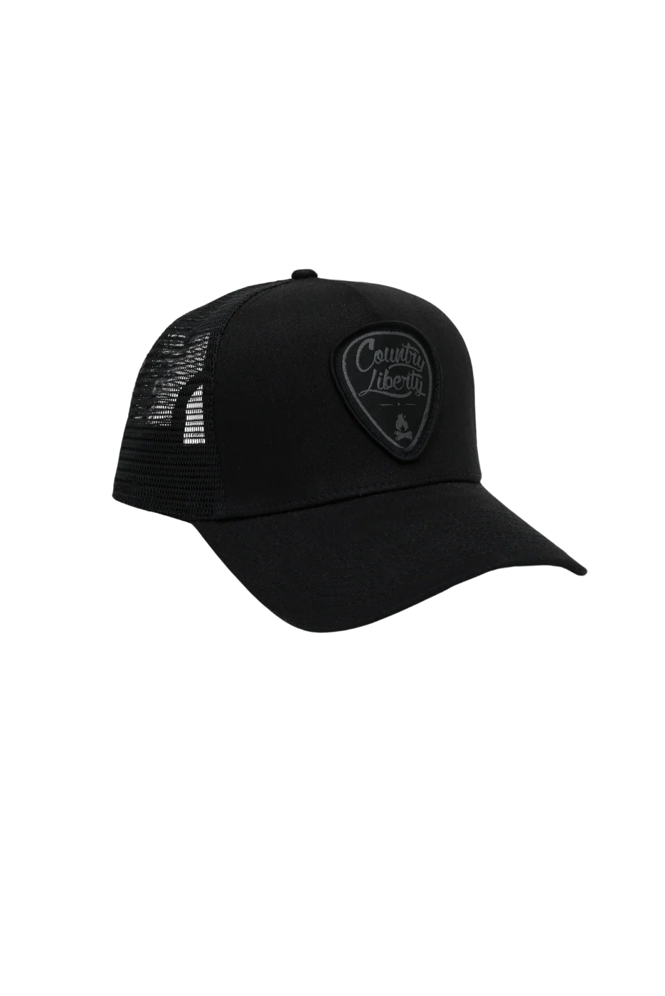 Casquette trucker Country Liberty noire ton sur ton