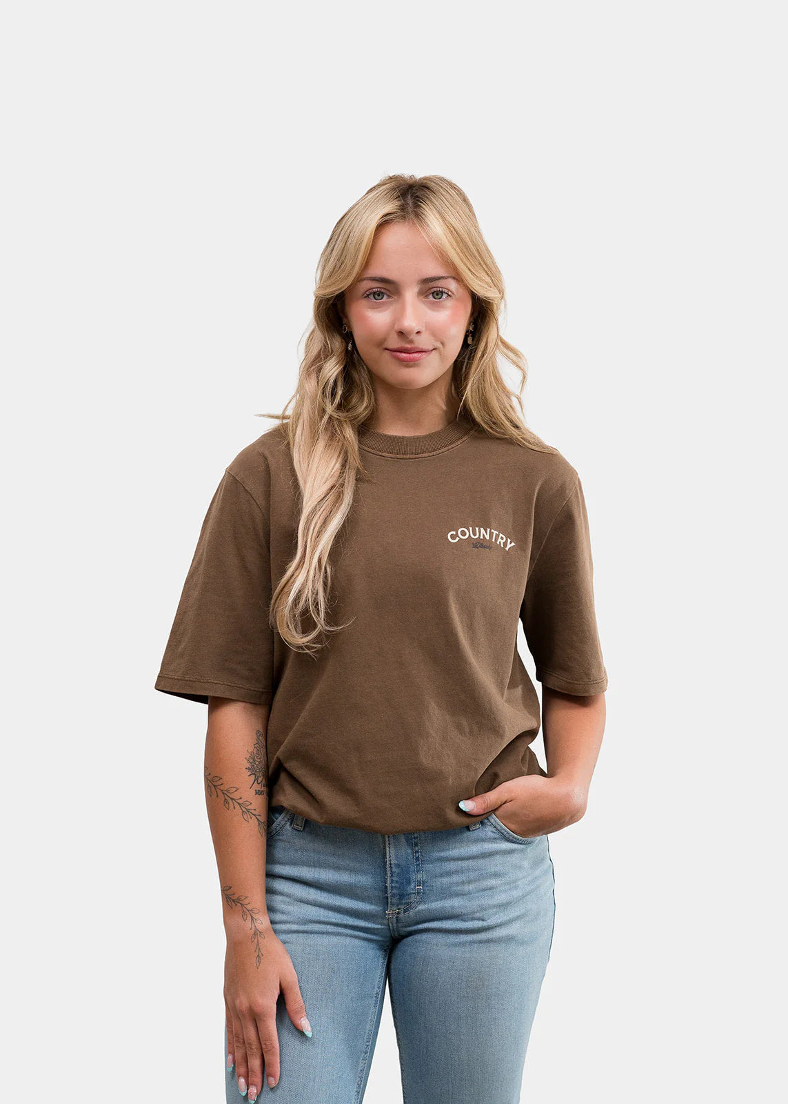 T-shirt brown Saddle