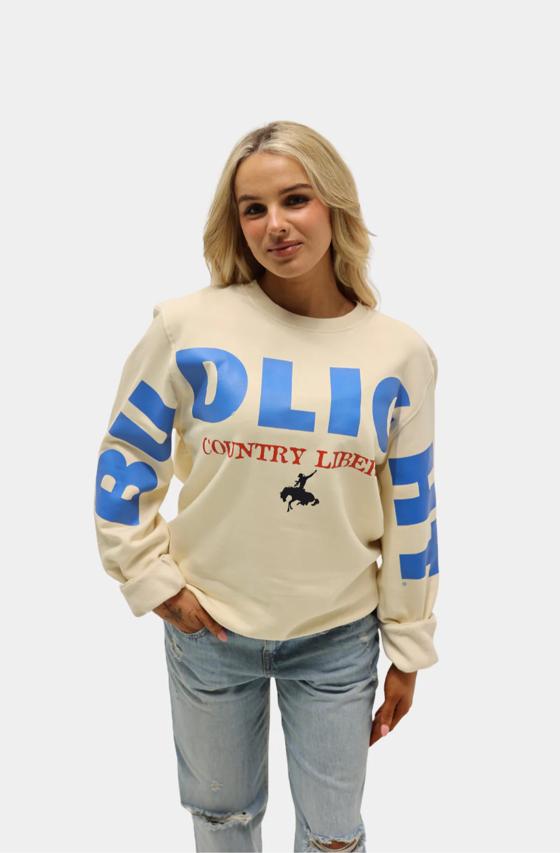 Crewneck « Bud Light » naturel