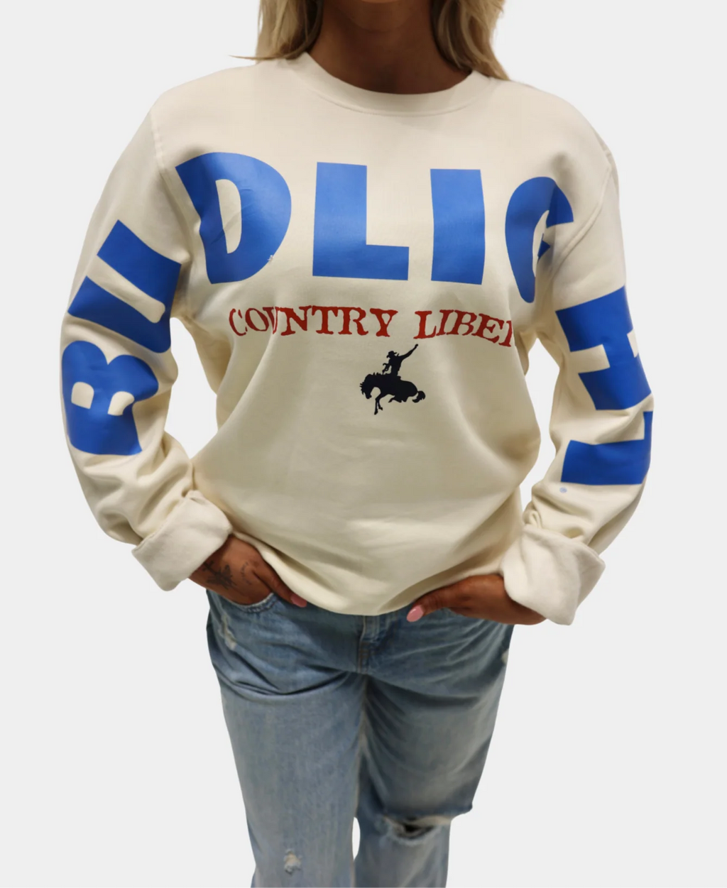 Crewneck « Bud Light » naturel