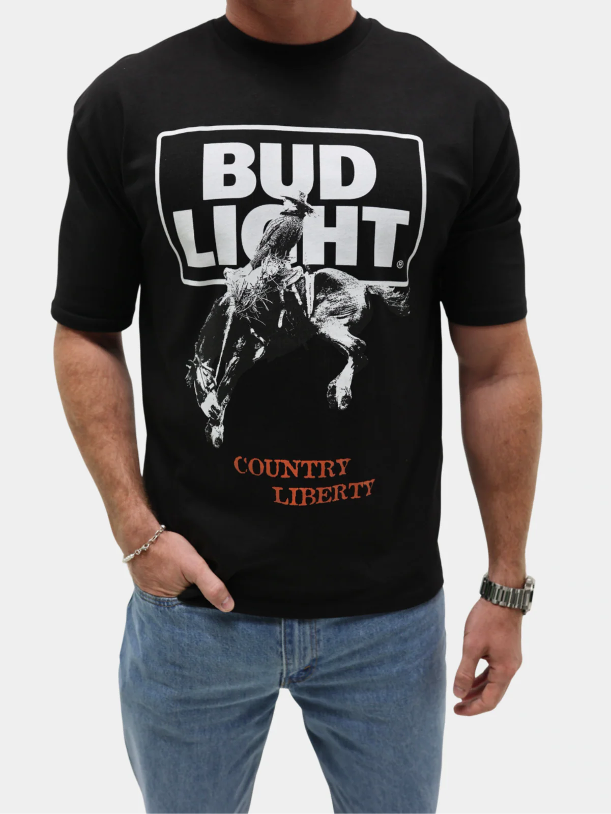 T-shirt « Bud Light Rodeo » noir