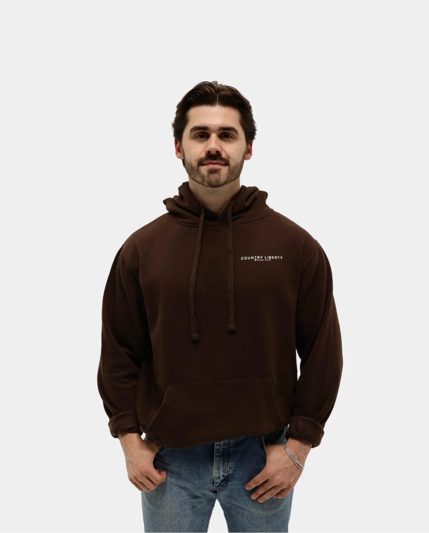 Hoodie « Country Liberty Deer » brun