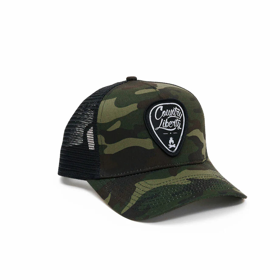 Casquette trucker Country Liberty camouflage vert