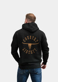 Hoodie « Country Liberty Longhorn » noir