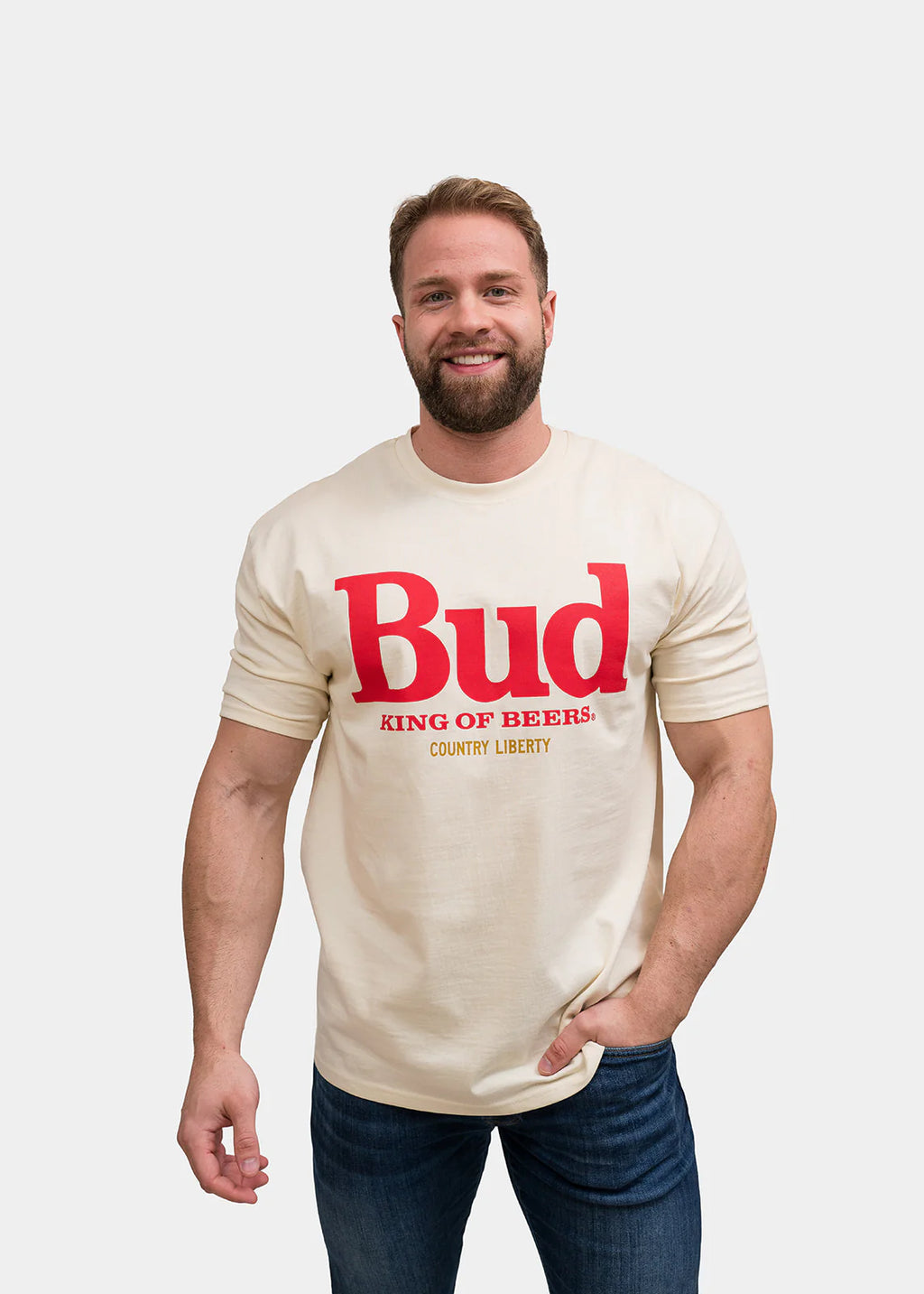 T-shirt « Bud King of Beers » naturel