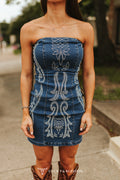 Robe corset Western Bootstitch – Denim ivoire