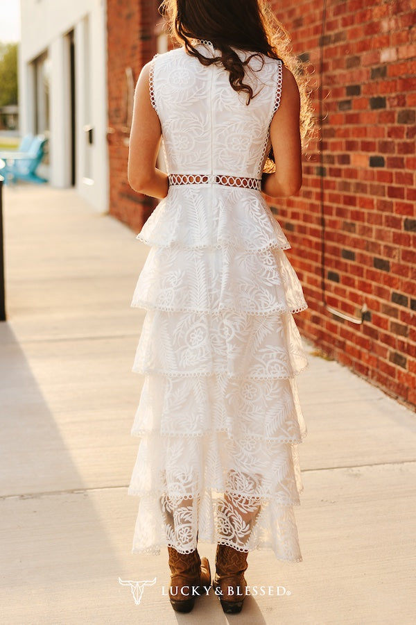 Robe blanche dentelle