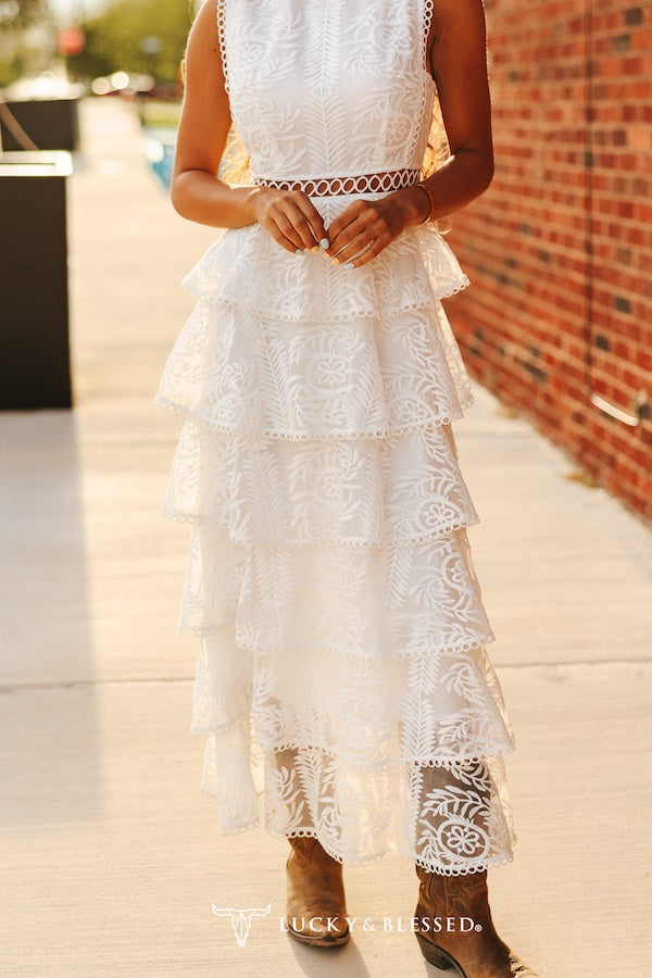 Robe blanche dentelle