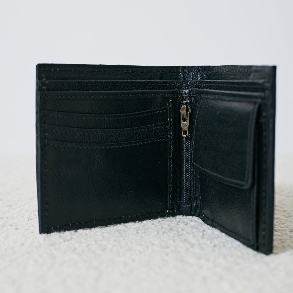 Portefeuille homme western en cuir et poils – Tooled classique