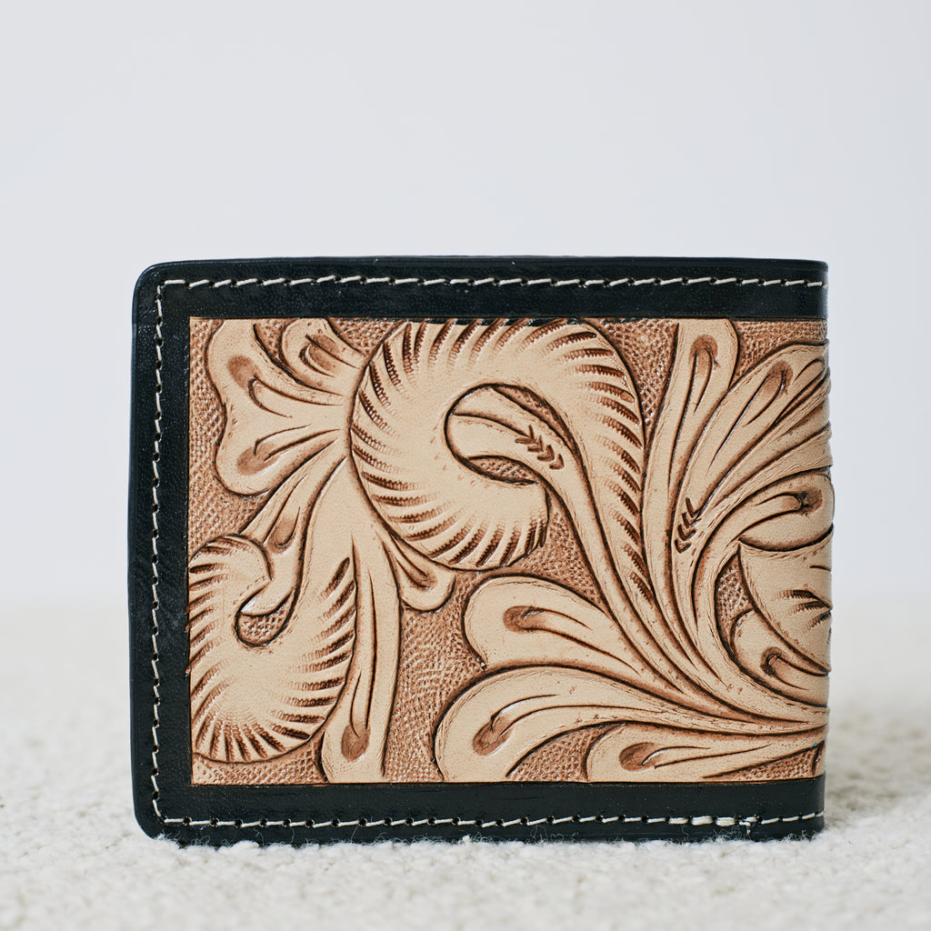 Portefeuille homme western As de pique turquoise