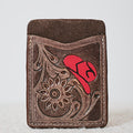 Porte-cartes western cowboy hat rouge
