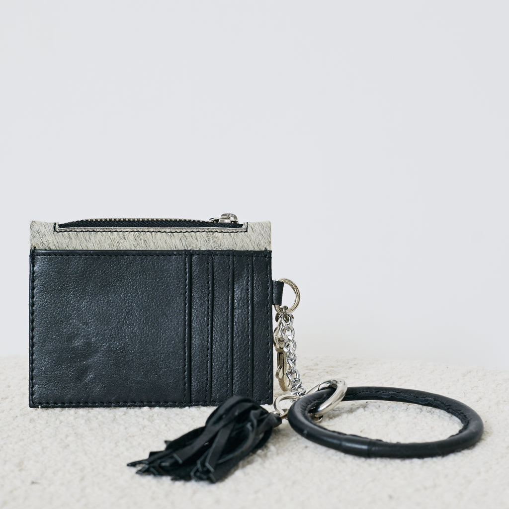 Porte-cartes western avec bracelet porte-clés