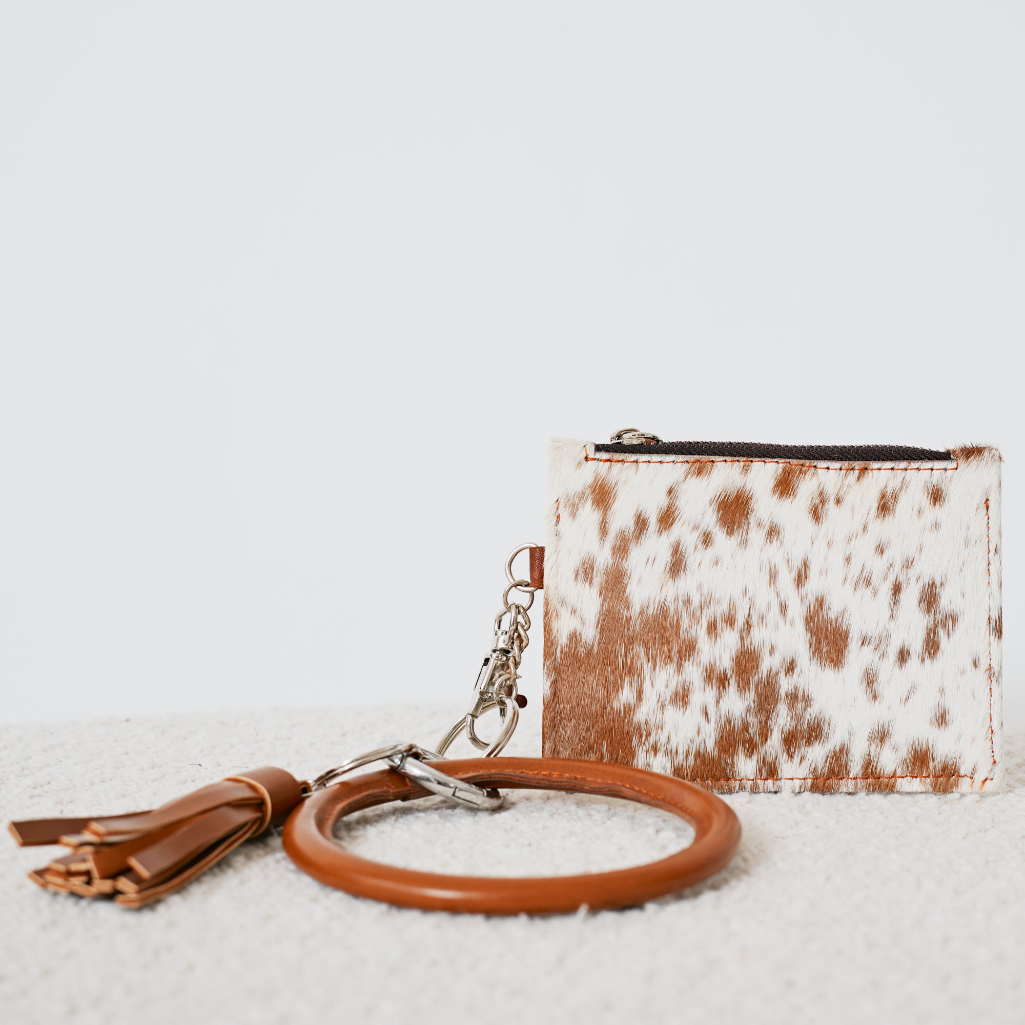 Porte-cartes western avec bracelet porte-clés