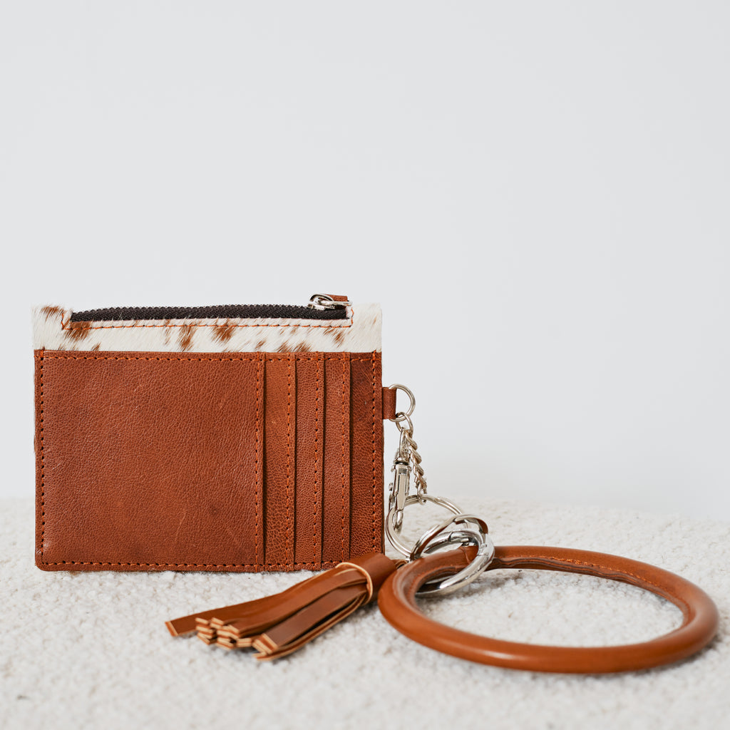 Porte-cartes western avec bracelet porte-clés