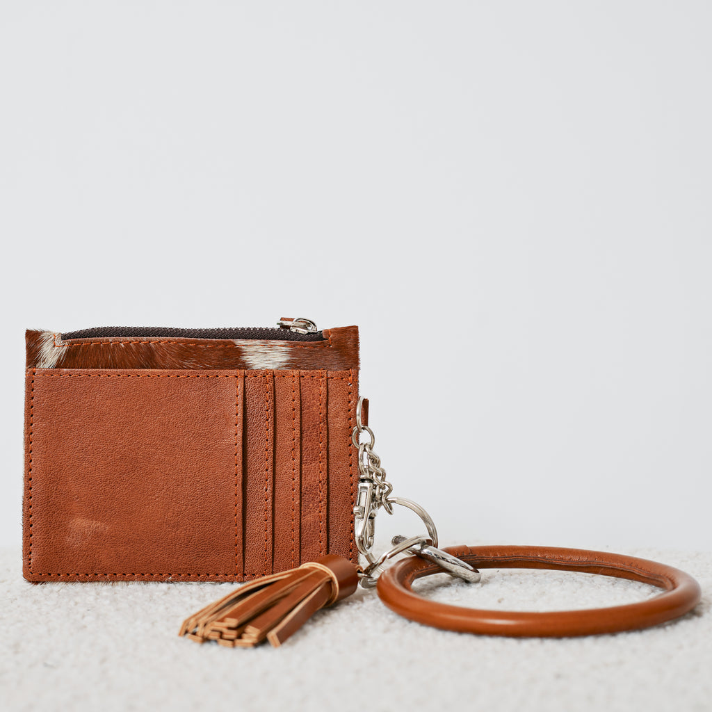Porte-cartes western avec bracelet porte-clés